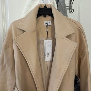 Sndys pea coat, Large, cream colored. New with tags and never worn